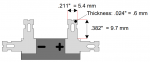 Terminal Dimensions for 16 Ω