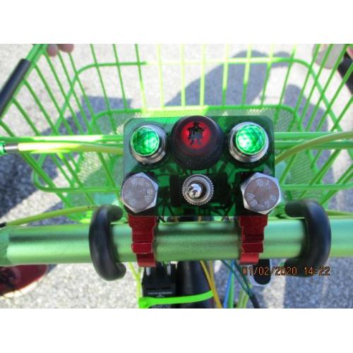 Customer image:<br/>"My latest use of this is on my bicycle. It has turn signal lights and a flasher switch for these lights."