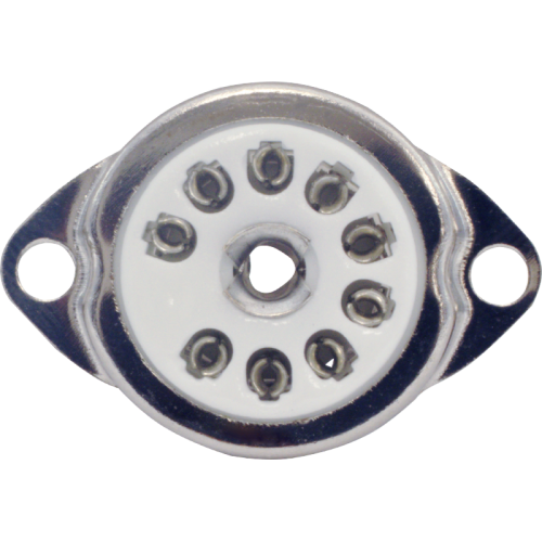 Socket - 9 Pin, Ceramic with Center Shield, Top Mount image 2